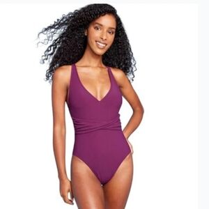 #819 Women's Purple One-Piece Swimsuit